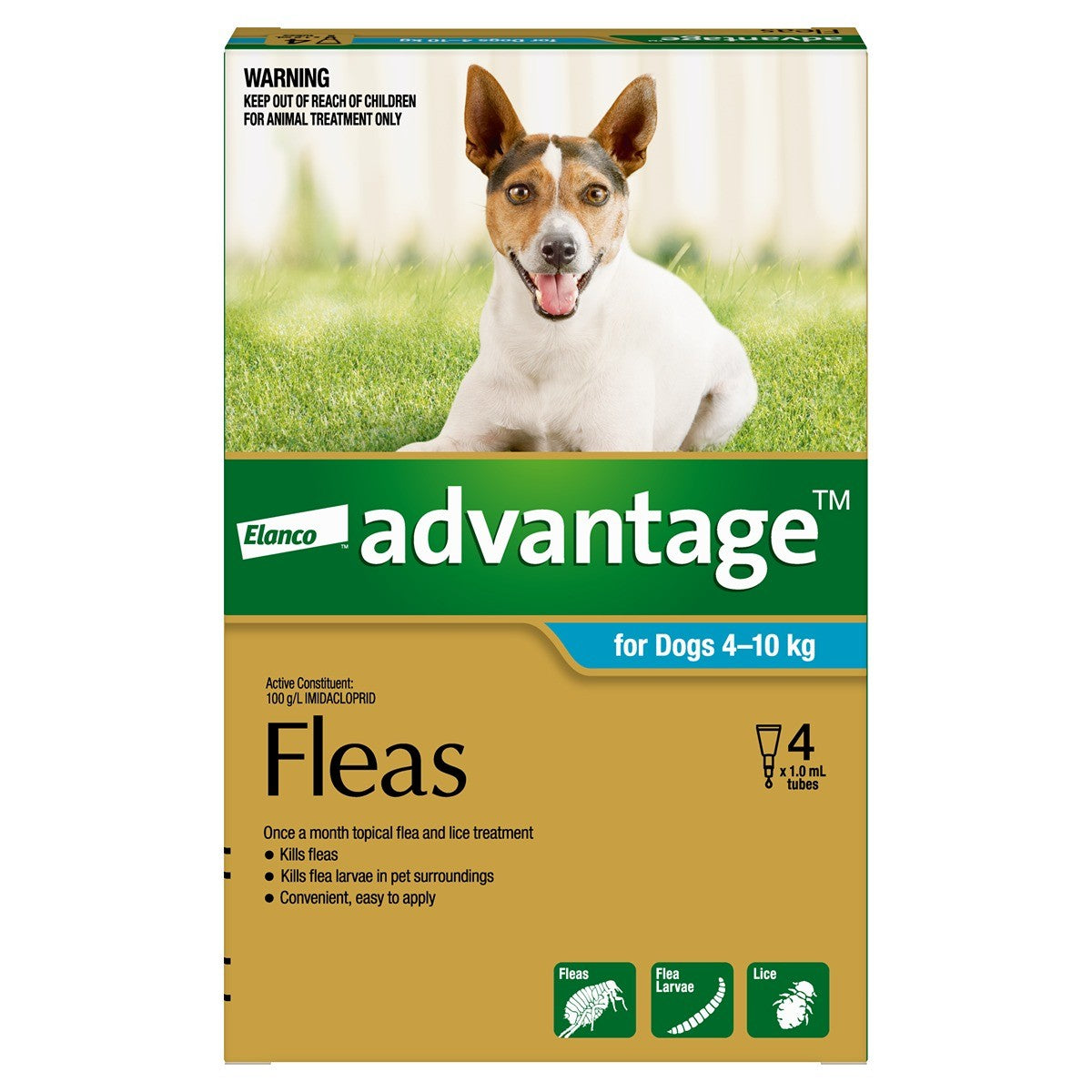 Advantage Spot-On Flea Treatment for Small Dogs 4-10kg