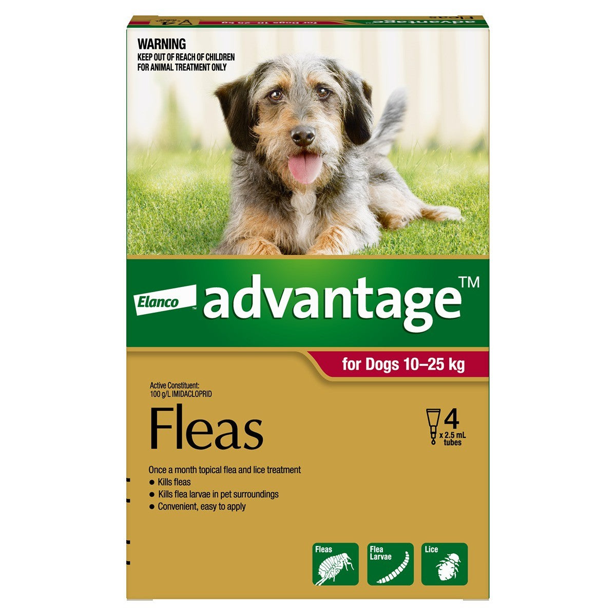 Advantage Spot-On Flea Treatment for Medium Dogs 10-25kg