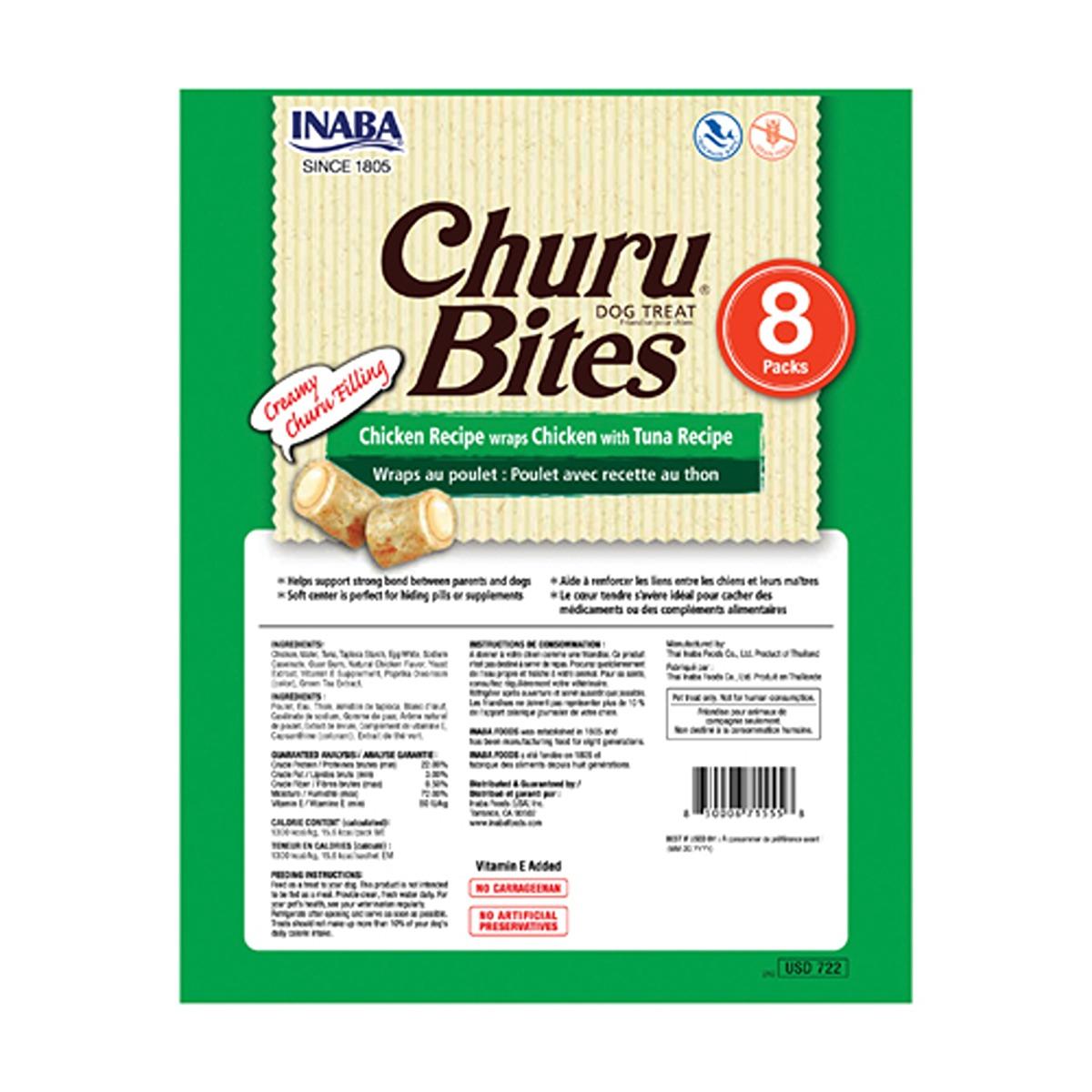 Inaba Dog Churu Bites Chicken with Tuna Recipe Dog Treats