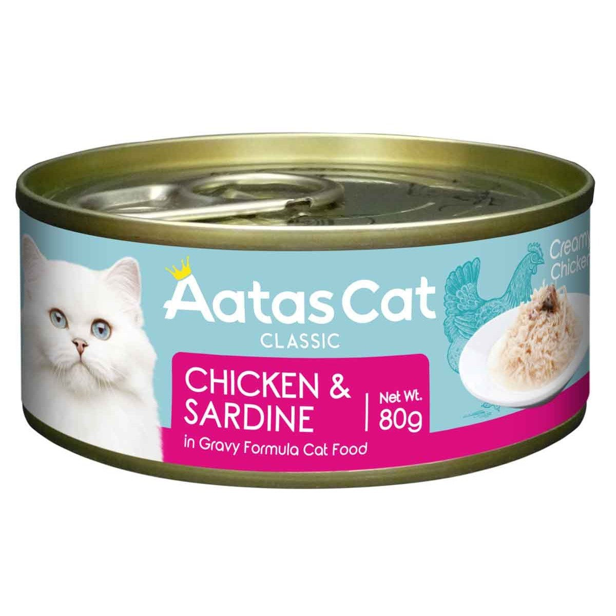 Aatas Creamy Chicken & Sardine in Gravy Wet Cat Food