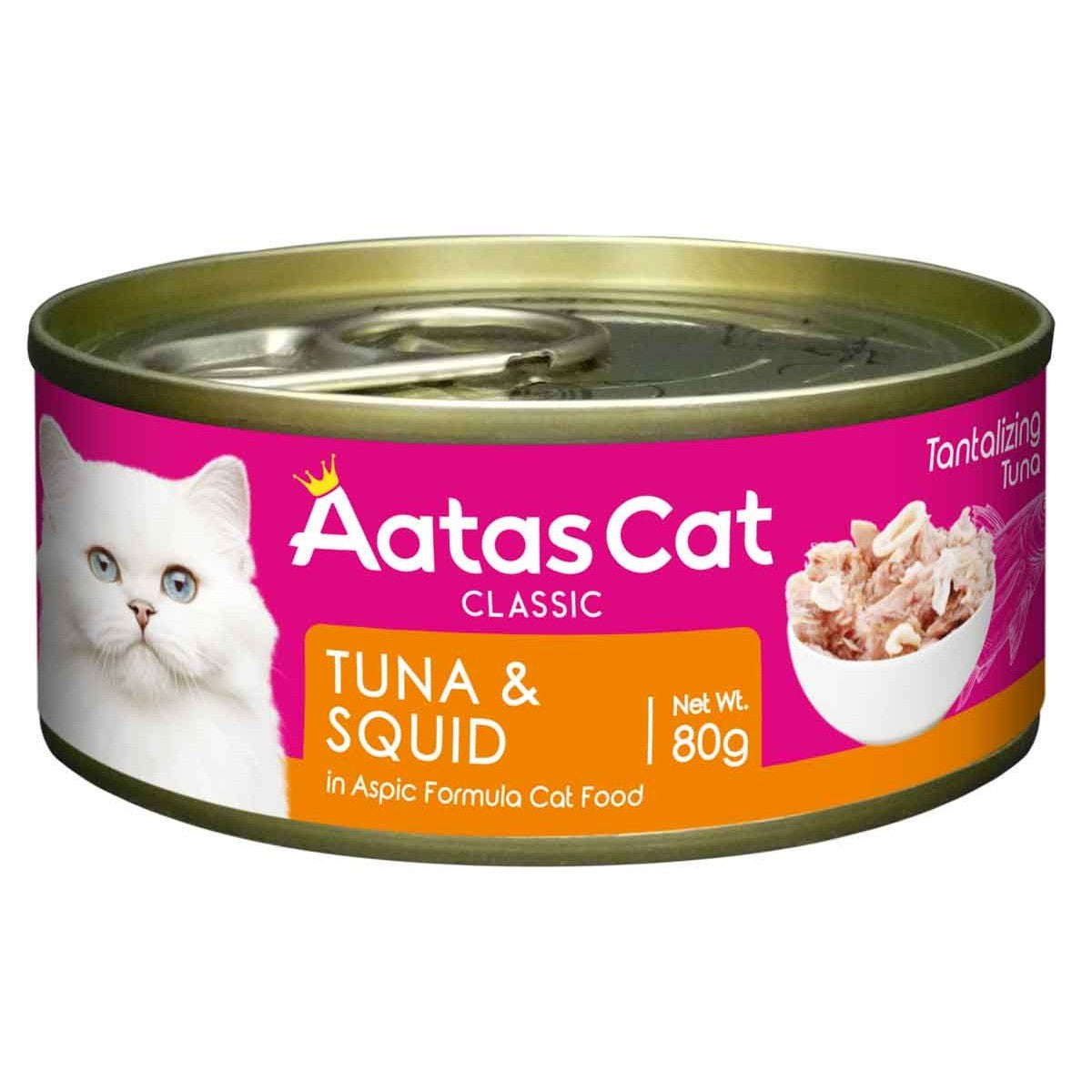 Aatas Tantalizing Tuna & Squid in Jelly Wet Cat Food