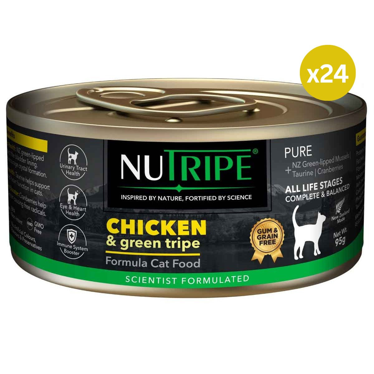 NUTRIPE Pure Gum-Free Chicken & Green Tripe Wet Cat Food