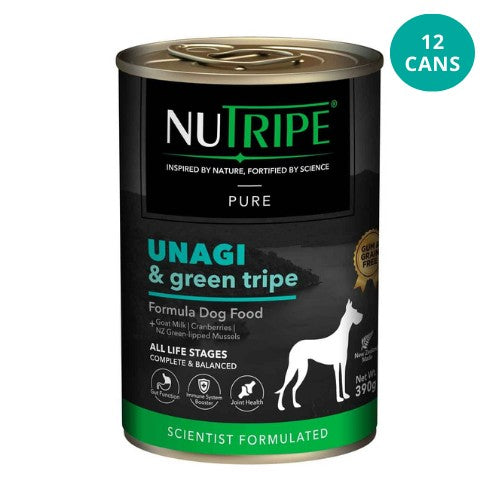 NUTRIPE Pure Gum-Free Unagi & Green Tripe Wet Dog Food