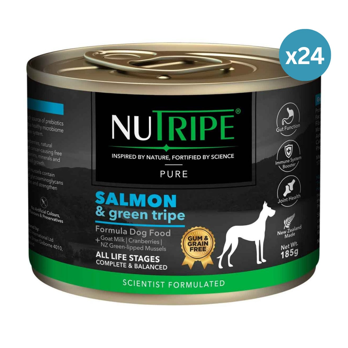 NUTRIPE Pure Gum-Free Salmon & Green Tripe Wet Dog Food