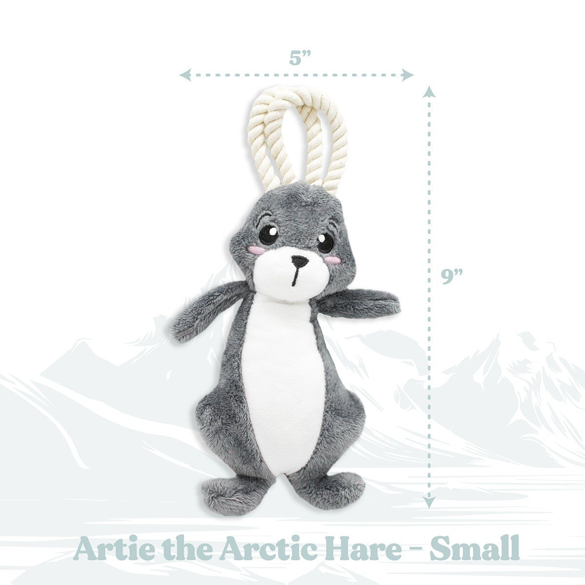 Grrreen Arctic Hare Plush Dog Toy