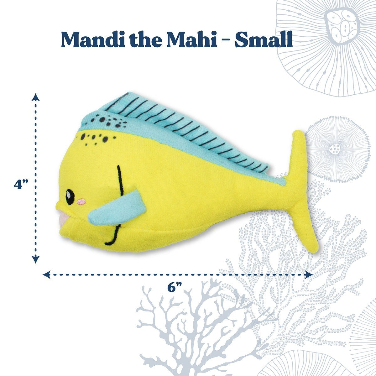 Grrreen Mahi Mahi Plush Dog Toy