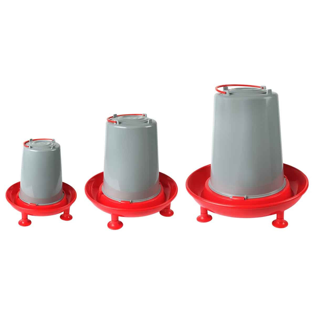 Lexi & Me Red & Grey Poultry Waterer