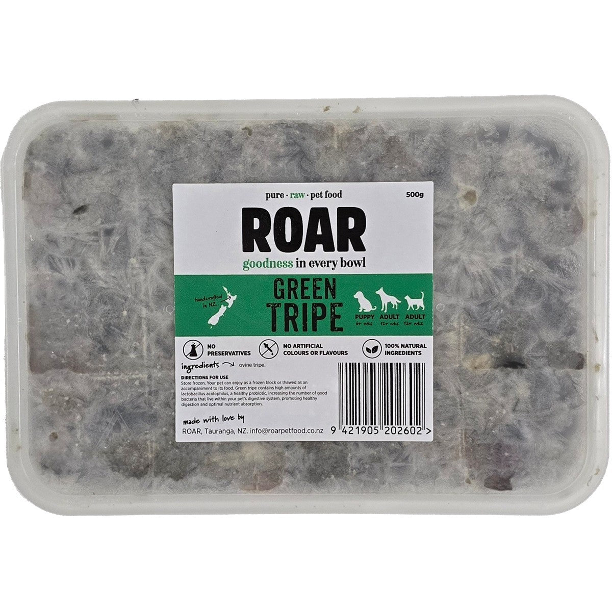 ROAR Raw Green Tripe Frozen Dog Food