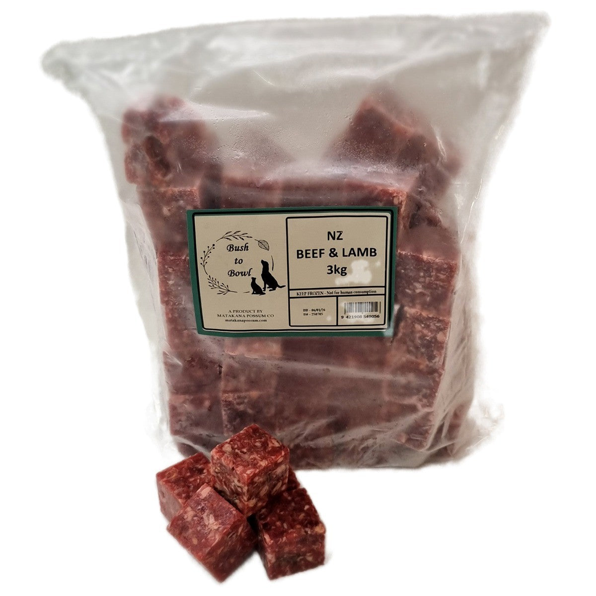 Bush to Bowl Raw Frozen Beef & Lamb Dog & Cat Food