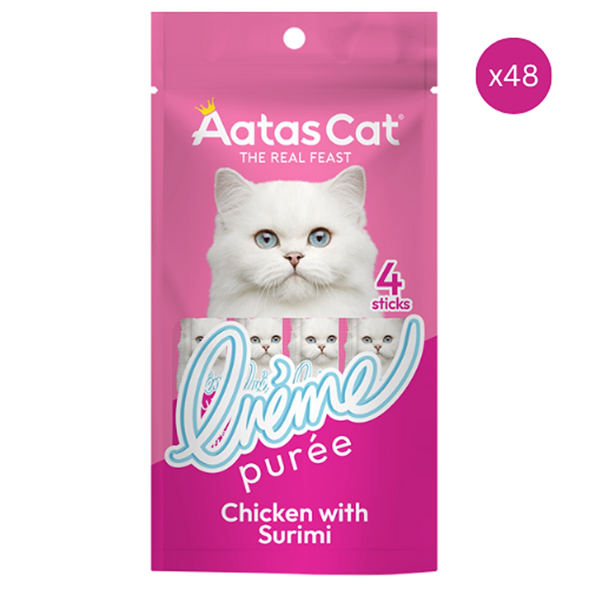 Aatas Chicken with Surimi Creme Puree Cat Treat