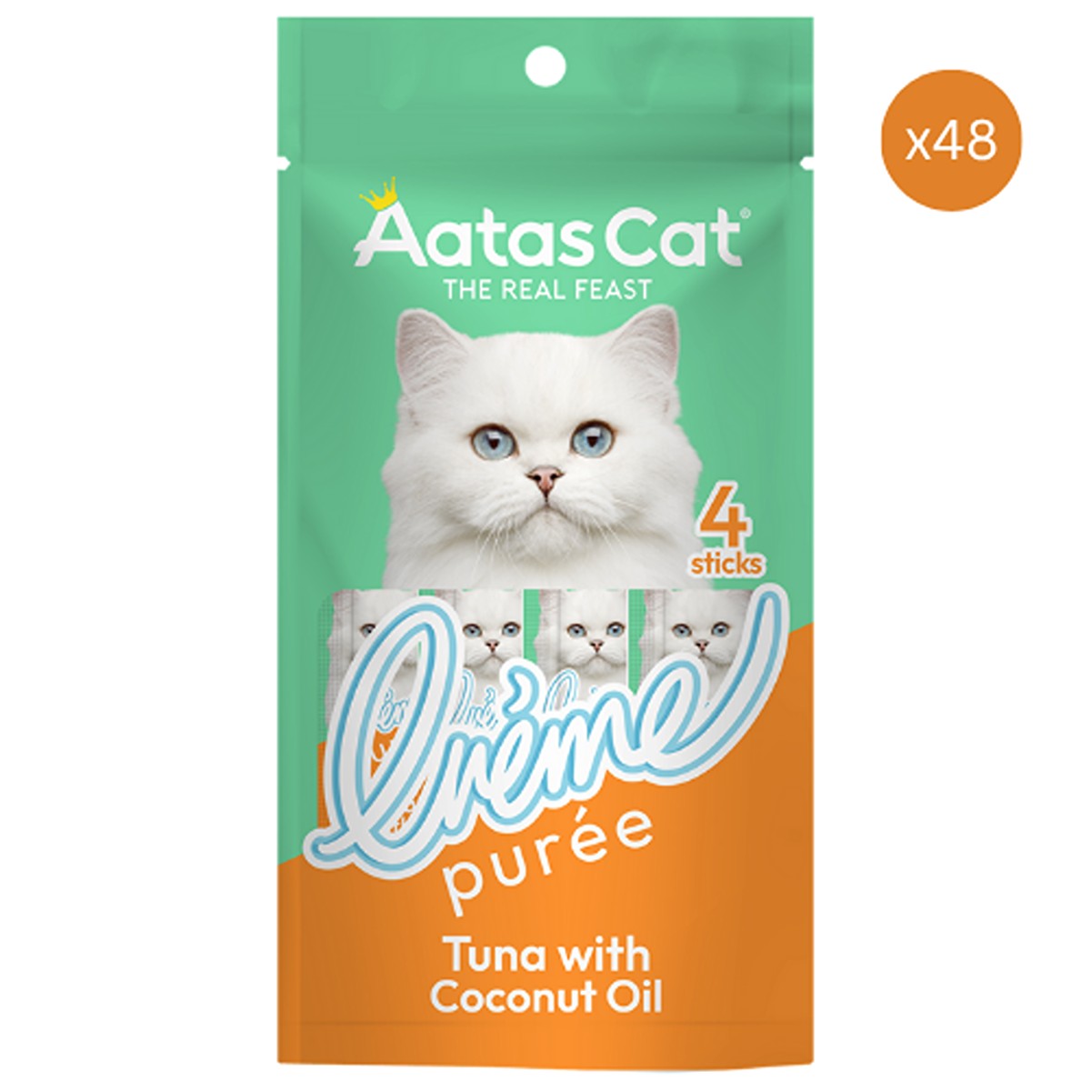 Aatas Tuna with Coconut Oil Creme Puree Cat Treat