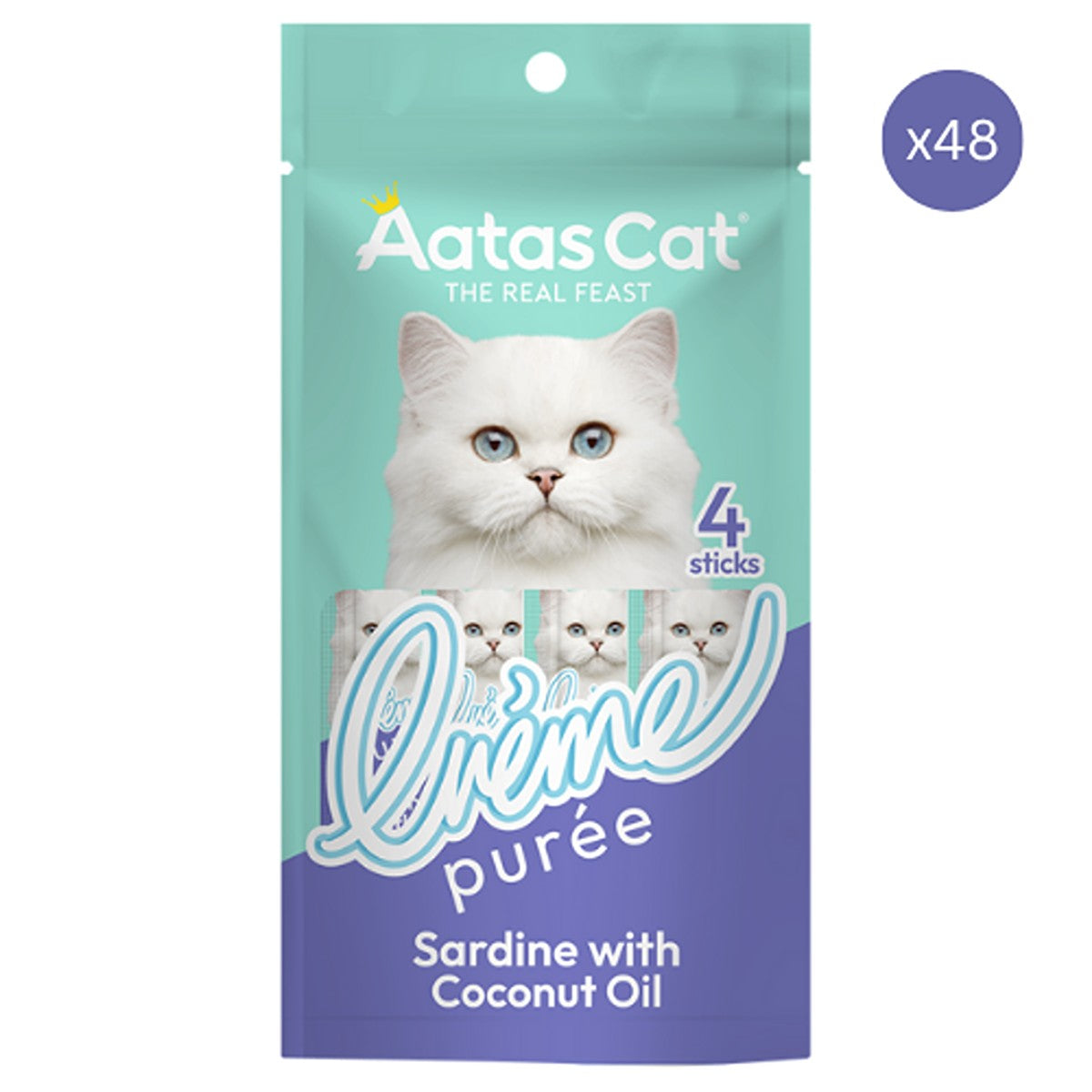 Aatas Sardine with Coconut Oil Creme Puree Cat Treat