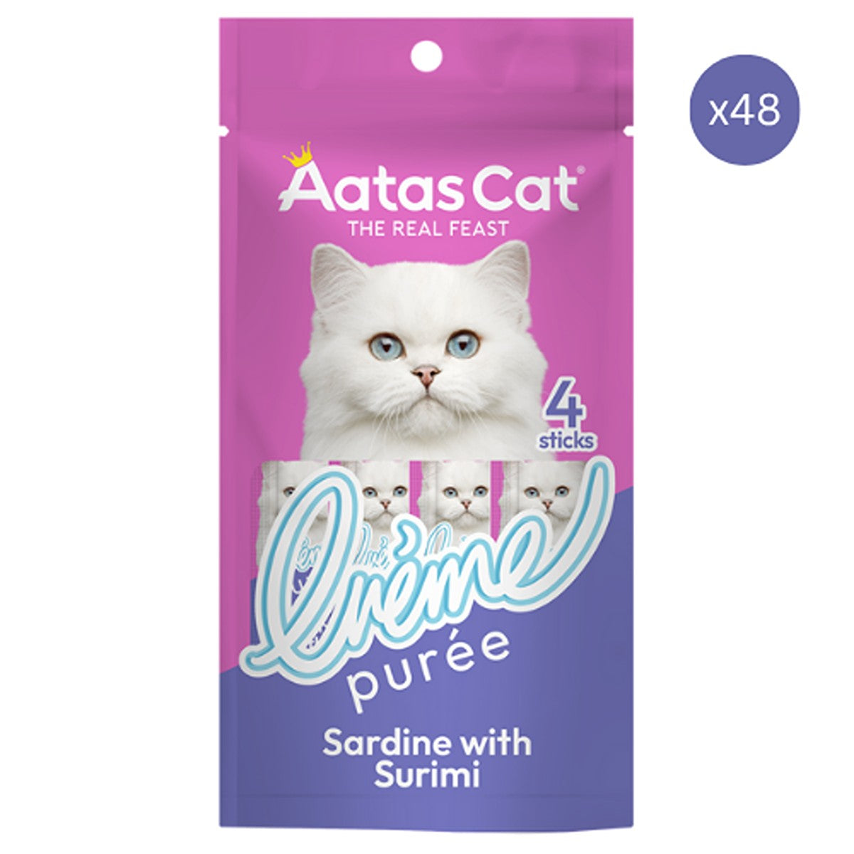 Aatas Sardine with Surimi Creme Puree Cat Treat