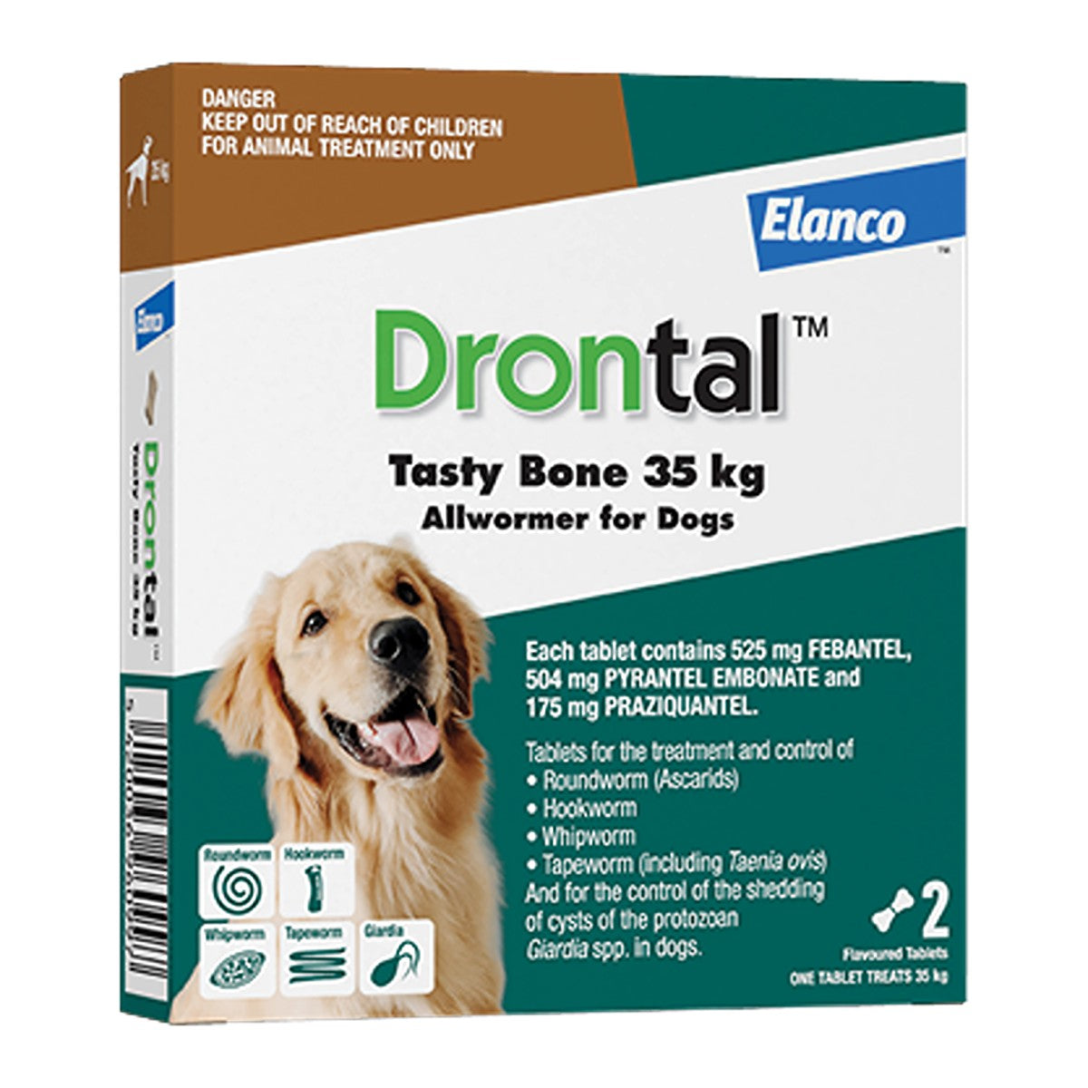 Drontal Tasty Bone All Wormer for Dogs