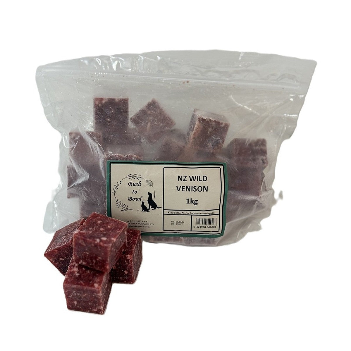 Bush to Bowl Raw Frozen Wild Venison Dog & Cat Food