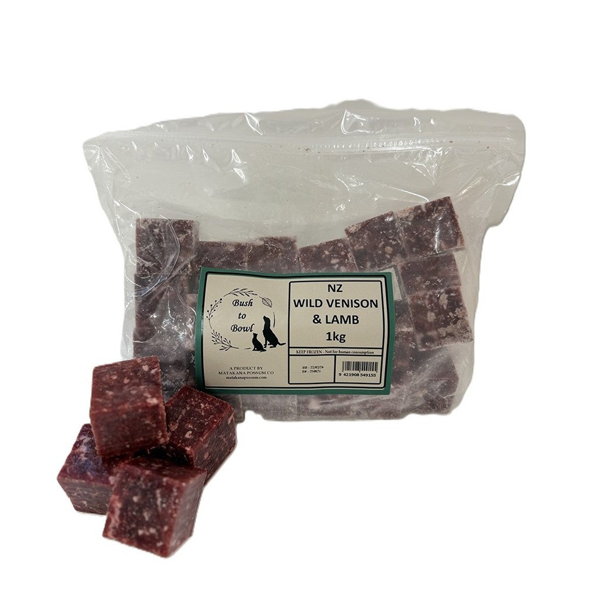 Bush to Bowl Raw Frozen Venison & Lamb Dog & Cat Food