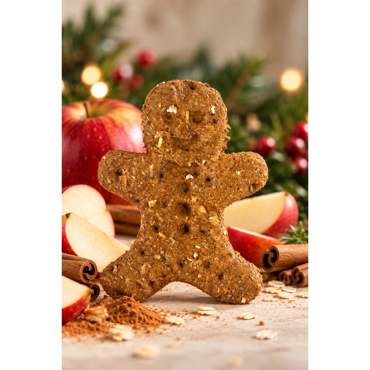 Christmas Gingerbread Man Apple & Cinnamon Dog Treat