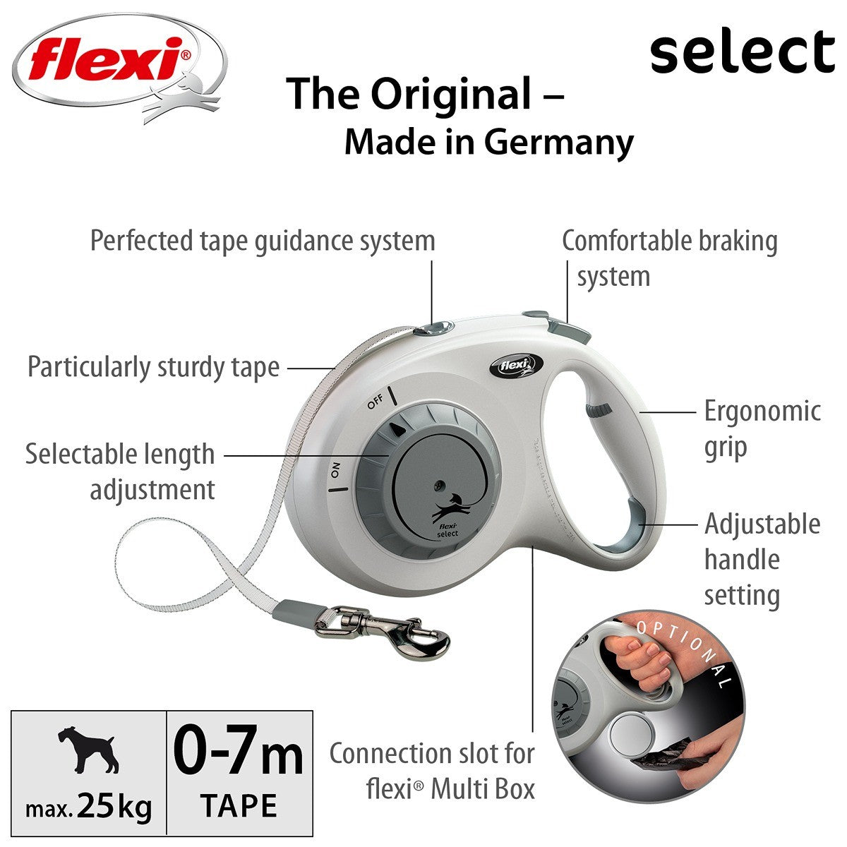 Flexi Select Tape 7M Retractable Lead