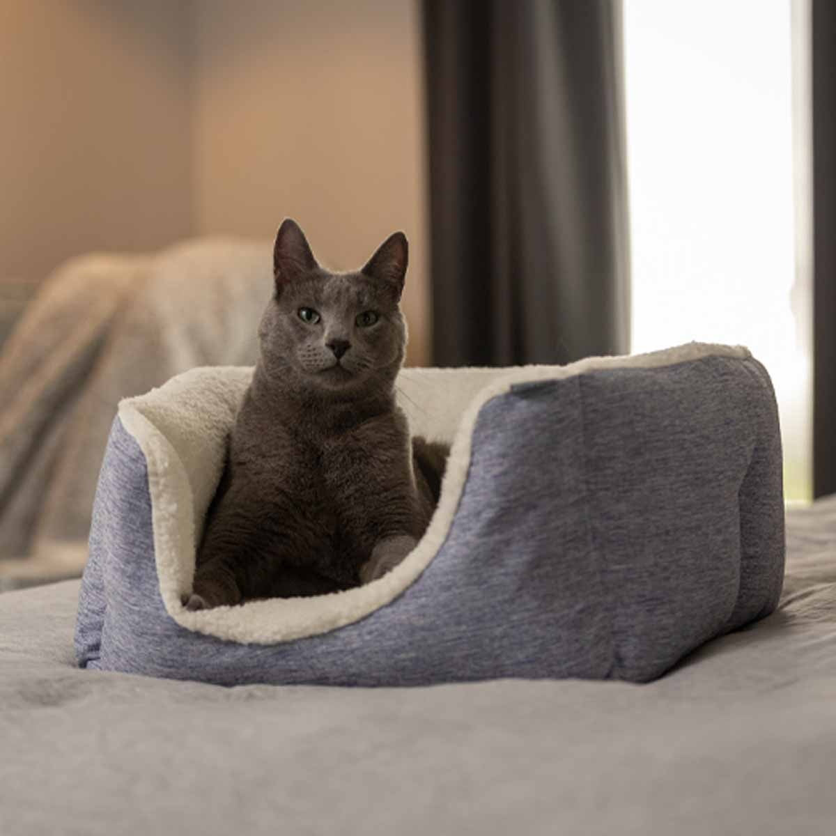Lexi & Me High Wall Dog & Cat Bed Denim