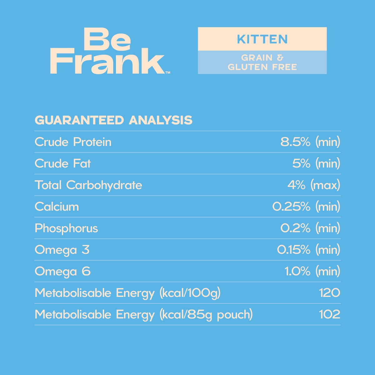 Be Frank Grain Free Chicken & Tuna Pate Wet Kitten Food
