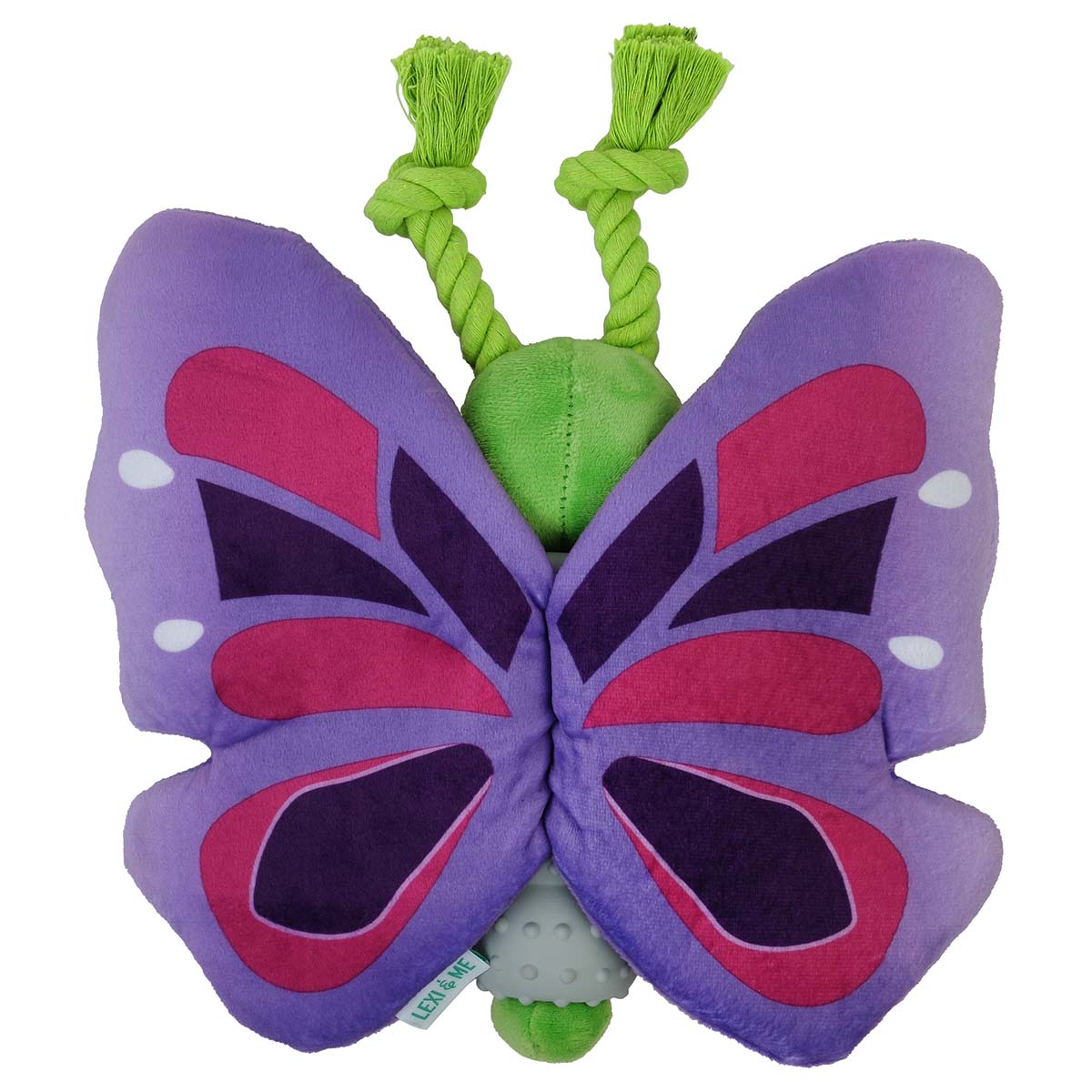 Lexi & Me Butterfly Plush & Rubber Dog Toy