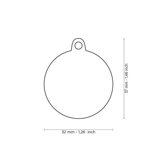 My Family Shine Gold Cirle Bone Pet ID Tag