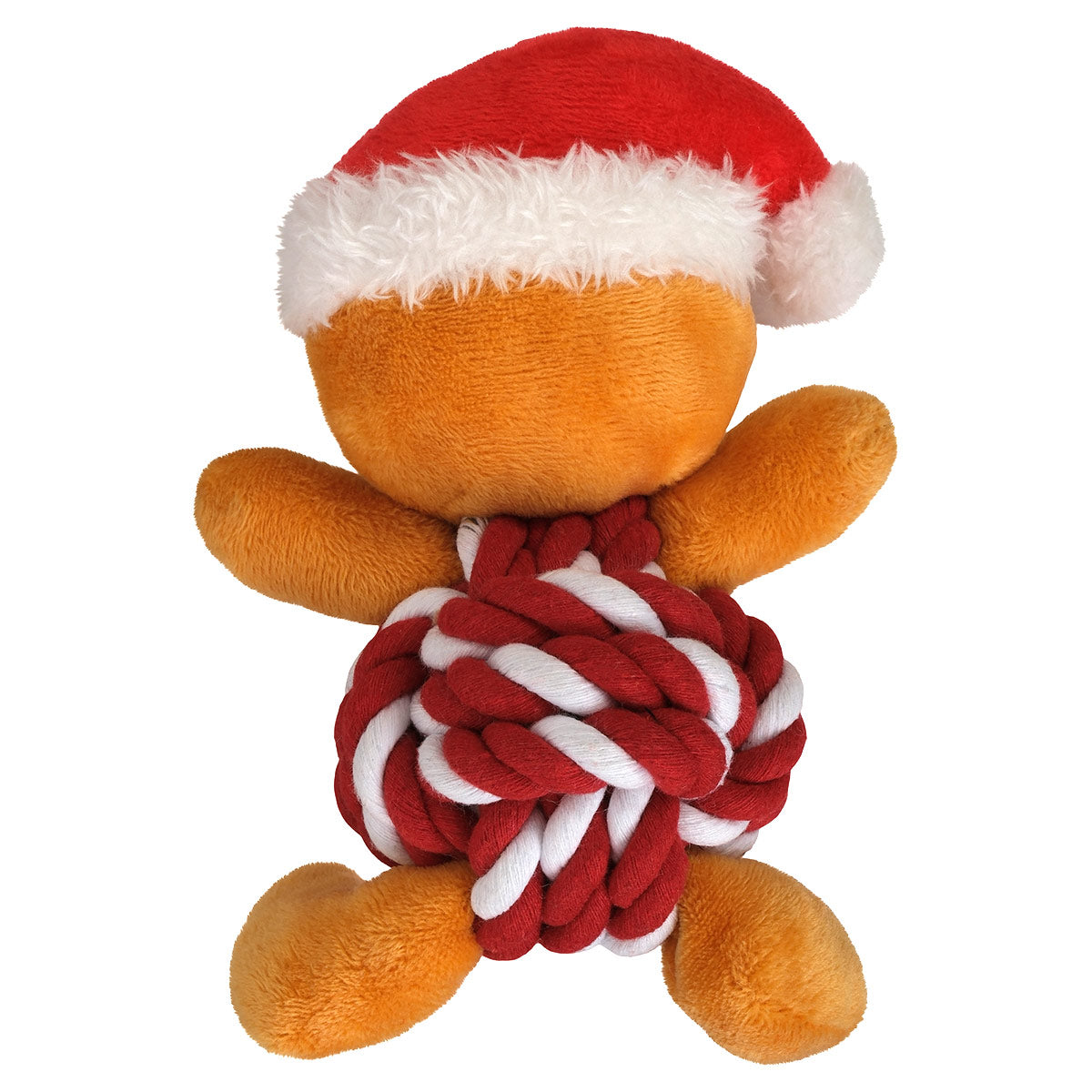 Petstock Gingerbread Plush & Rope Dog Toy