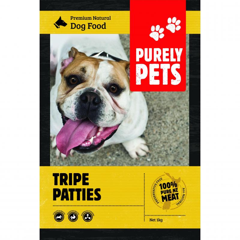 Purely Pets Frozen Tripe Patties for Dogs