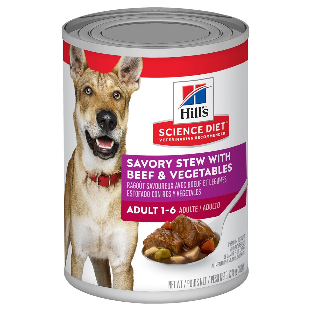 Hill's Science Diet Adult Savory Stew Beef Wet Dog Food