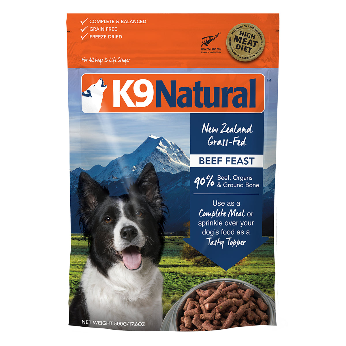 K9 Natural Grain-Free Freeze-Dried NZ Beef Dog Food