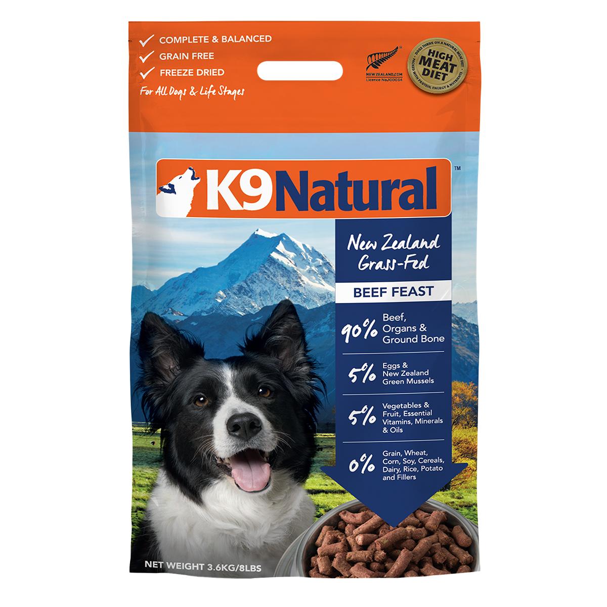 K9 Natural Grain-Free Freeze-Dried NZ Beef Dog Food