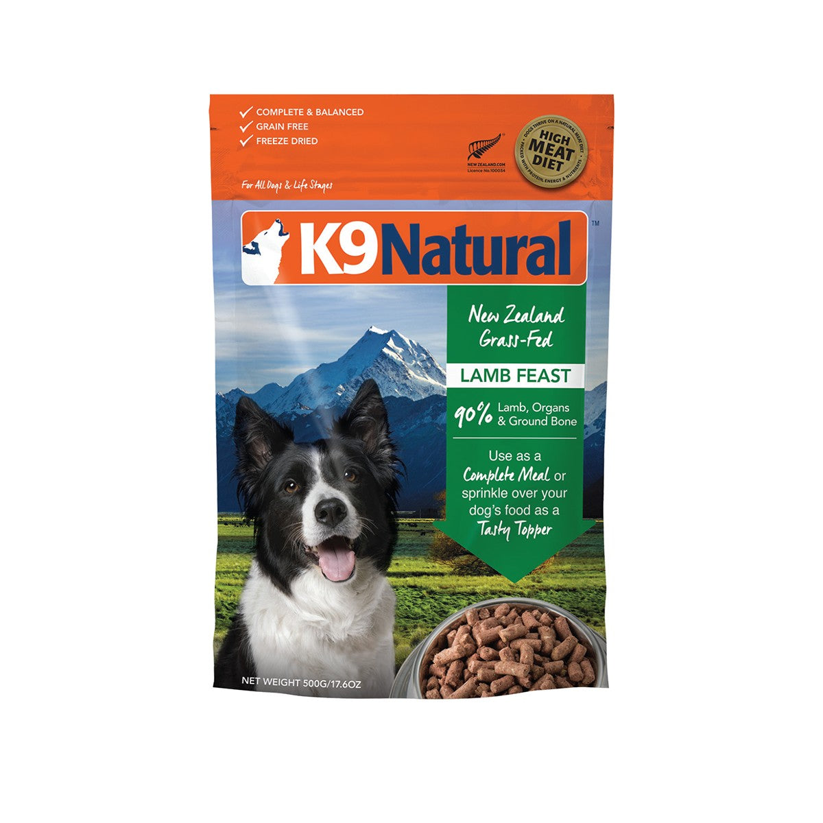 K9 Natural Freeze-Dried NZ Lamb Feast Dog Food