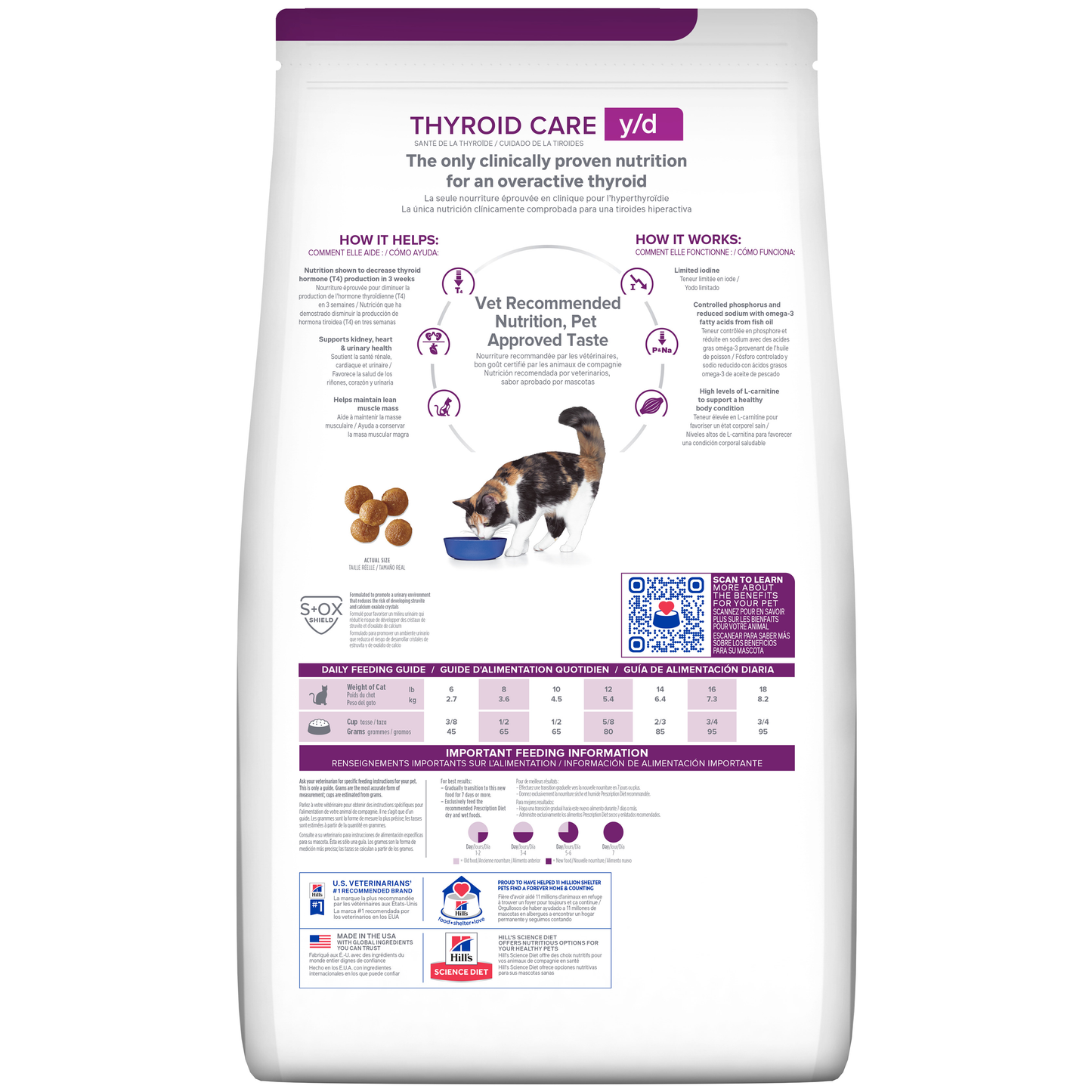 Hill's Prescription Diet y/d Thyroid Care Original Dry Cat Food