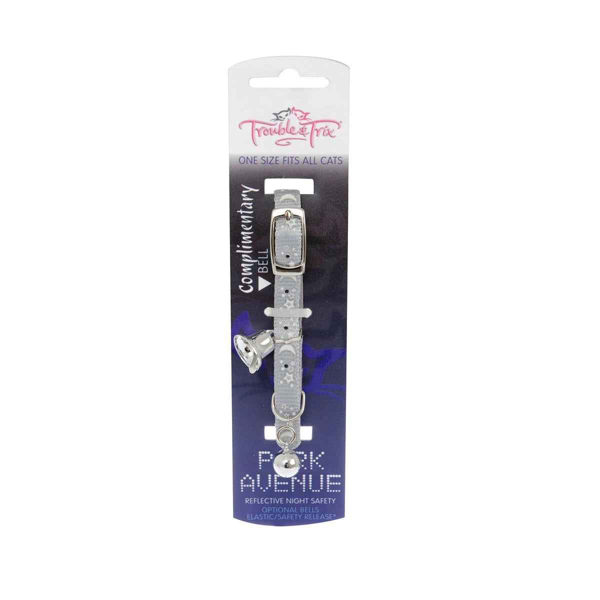 Trouble & Trix Park Ave Cat Collar - Silver