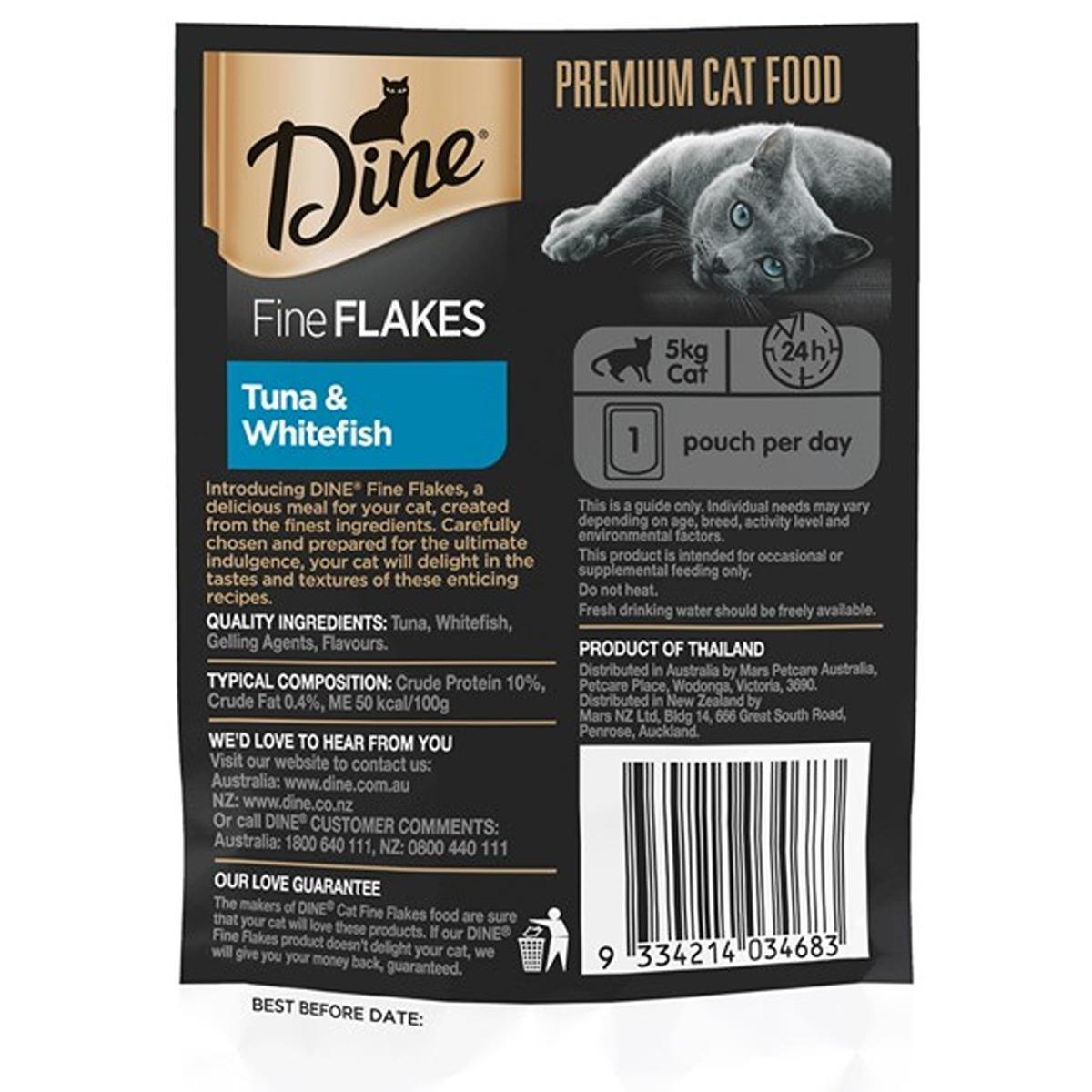 Dine Fine Flakes Tuna & Whitefish Wet Cat Food