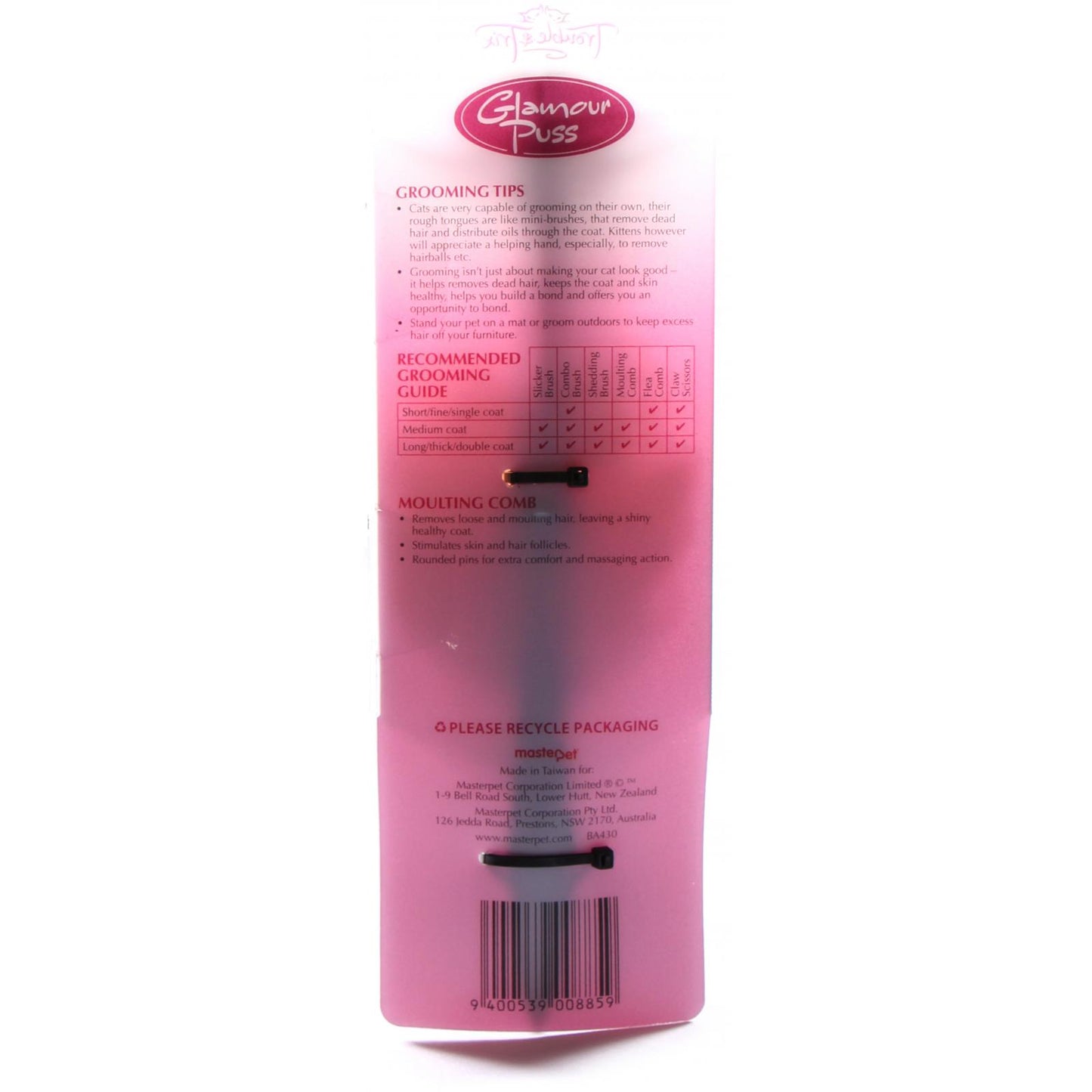 Glamour Puss Moulting Comb