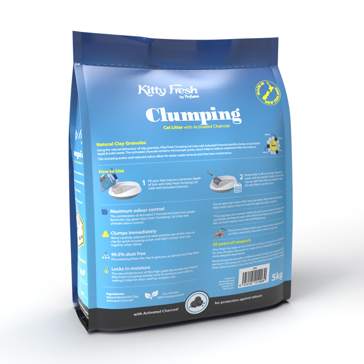Kitty Fresh Activated Charcoal Clumping Cat Litter