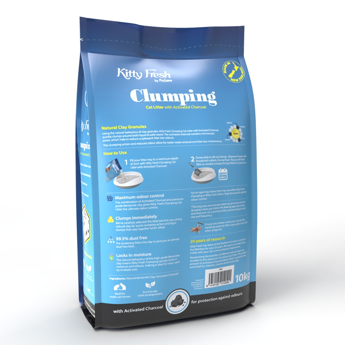 Kitty Fresh Activated Charcoal Clumping Cat Litter