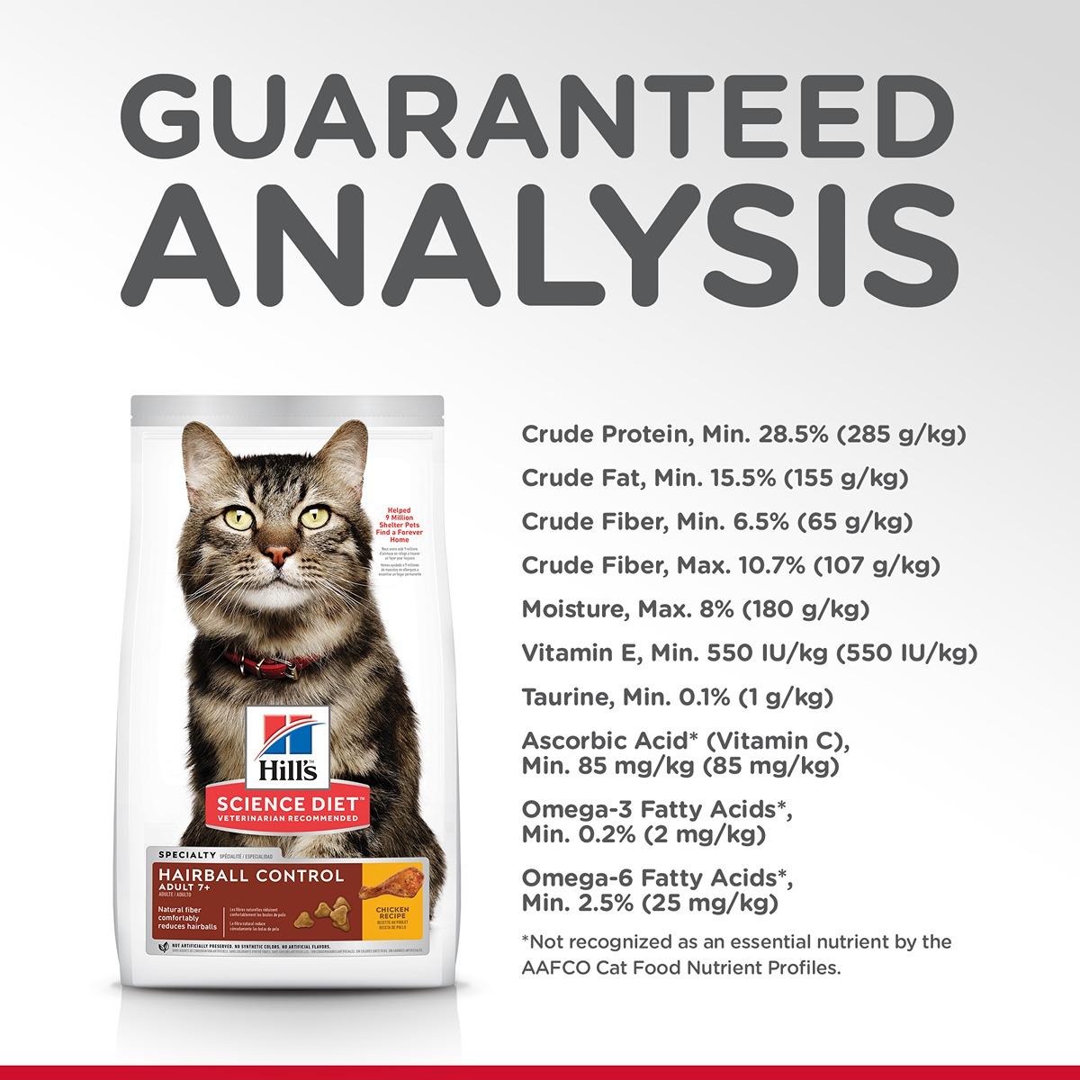 Hill's Science Diet Hairball Control Adult 7+ Dry Cat Food