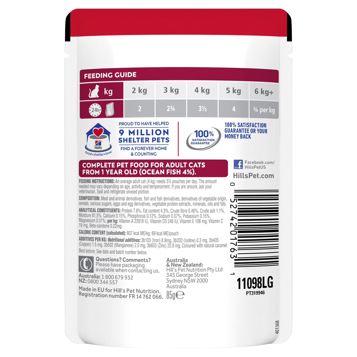 Hill's Science Diet Adult Ocean Fish Wet Cat Food