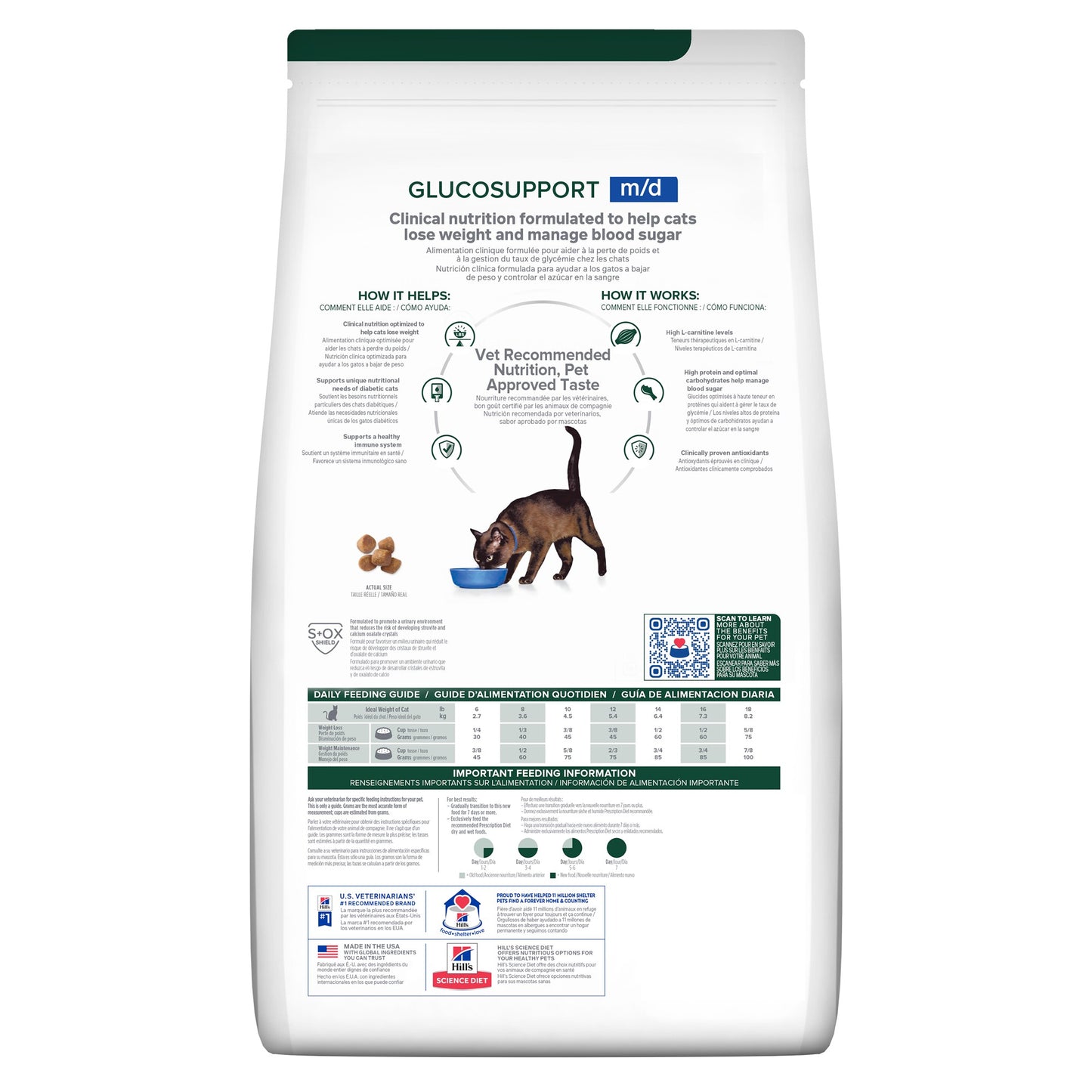 Hill's Prescription Diet m/d GlucoSupport Chicken Dry Cat Food