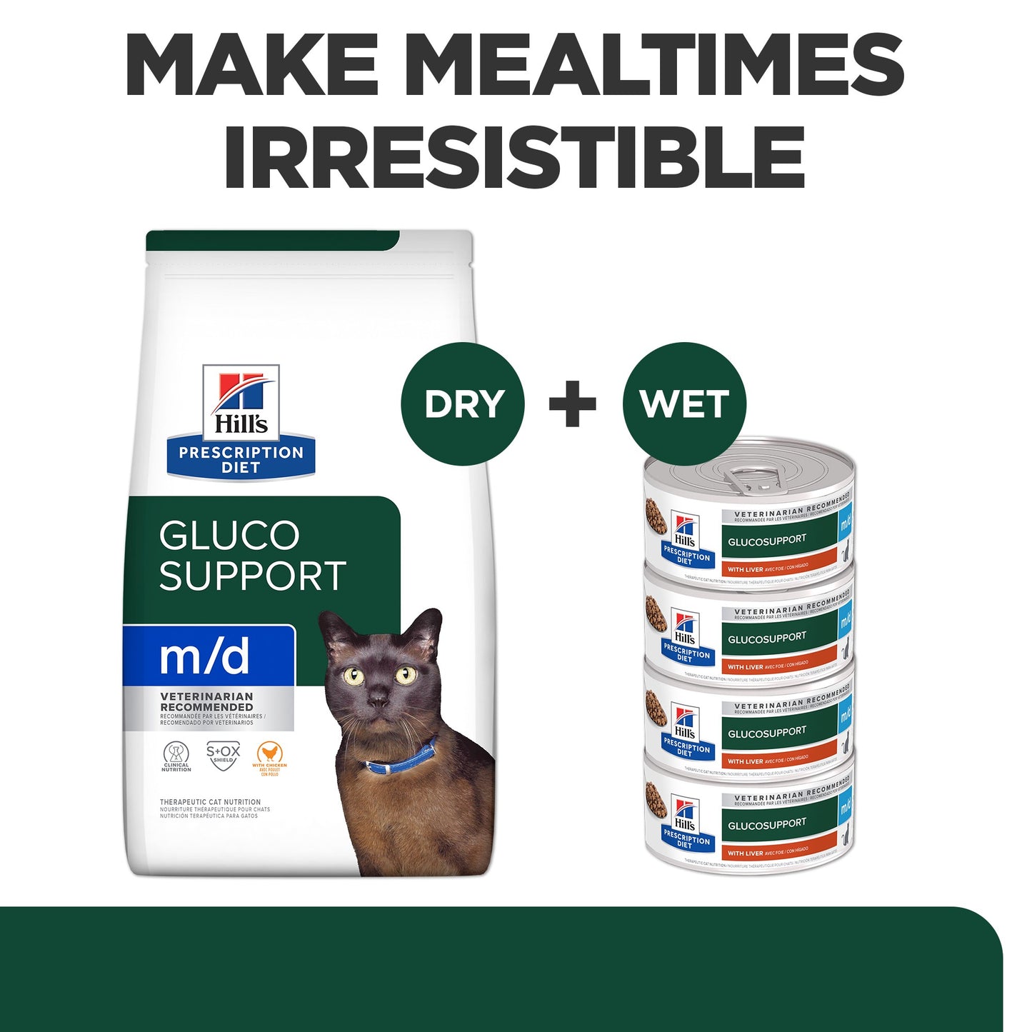 Hill's Prescription Diet m/d GlucoSupport Chicken Dry Cat Food