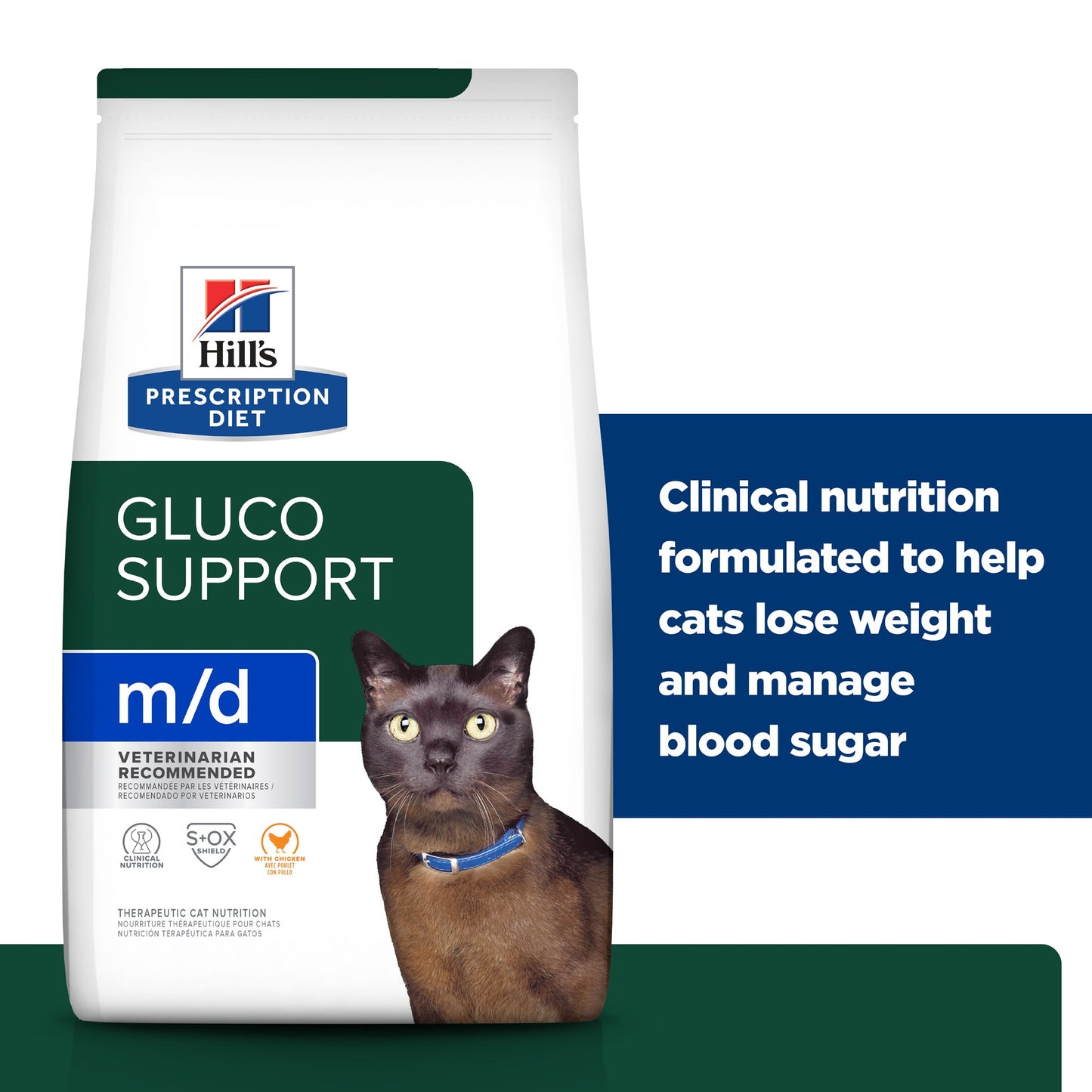 Hill's Prescription Diet m/d GlucoSupport Chicken Dry Cat Food