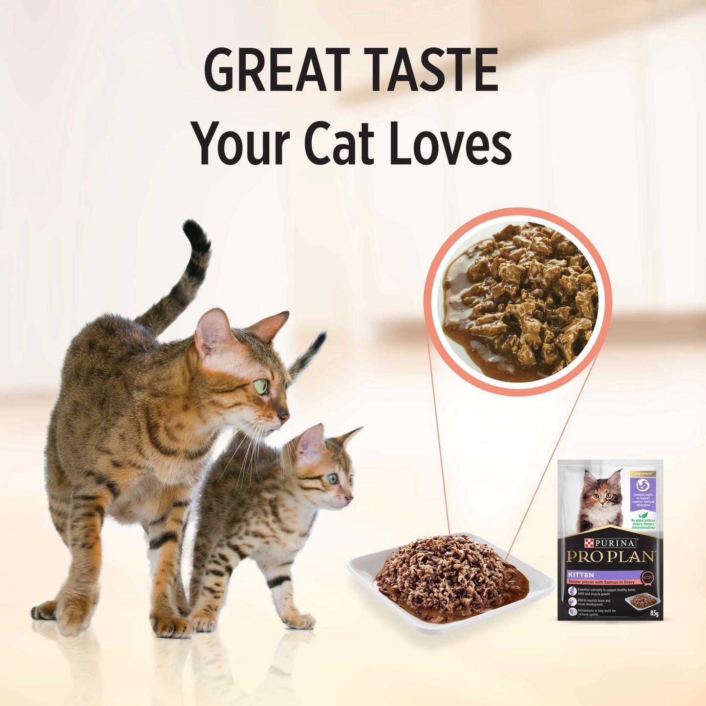 PRO PLAN Kitten Salmon in Gravy Wet Cat Food