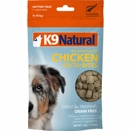 K9 Natural Freeze Dried Chicken Healthy Bites Dog Treats 50g
