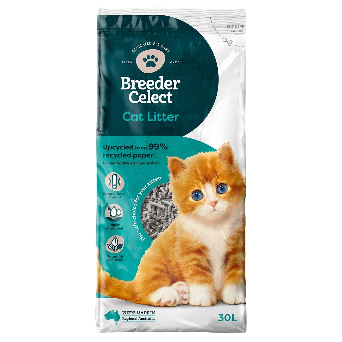 BreederCelect Recycled Paper Cat Litter