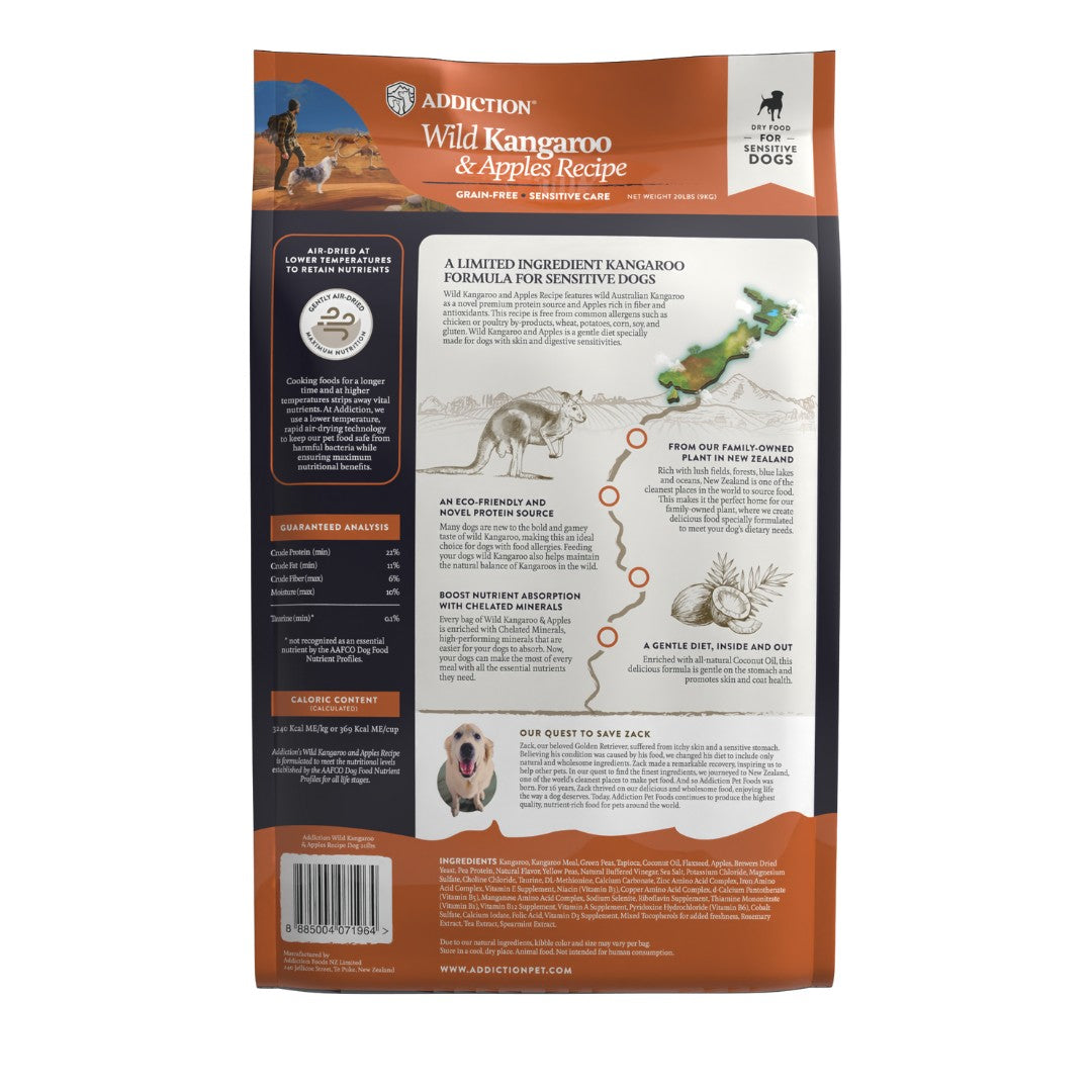 Addiction Sensitive Care Novel Protein Wild Kangaroo & Apples Dry Dog Food
