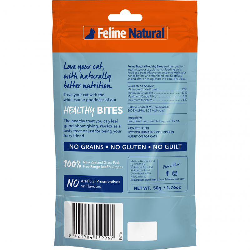 Feline Natural Freeze Dried Beef Healthy Cat Bites