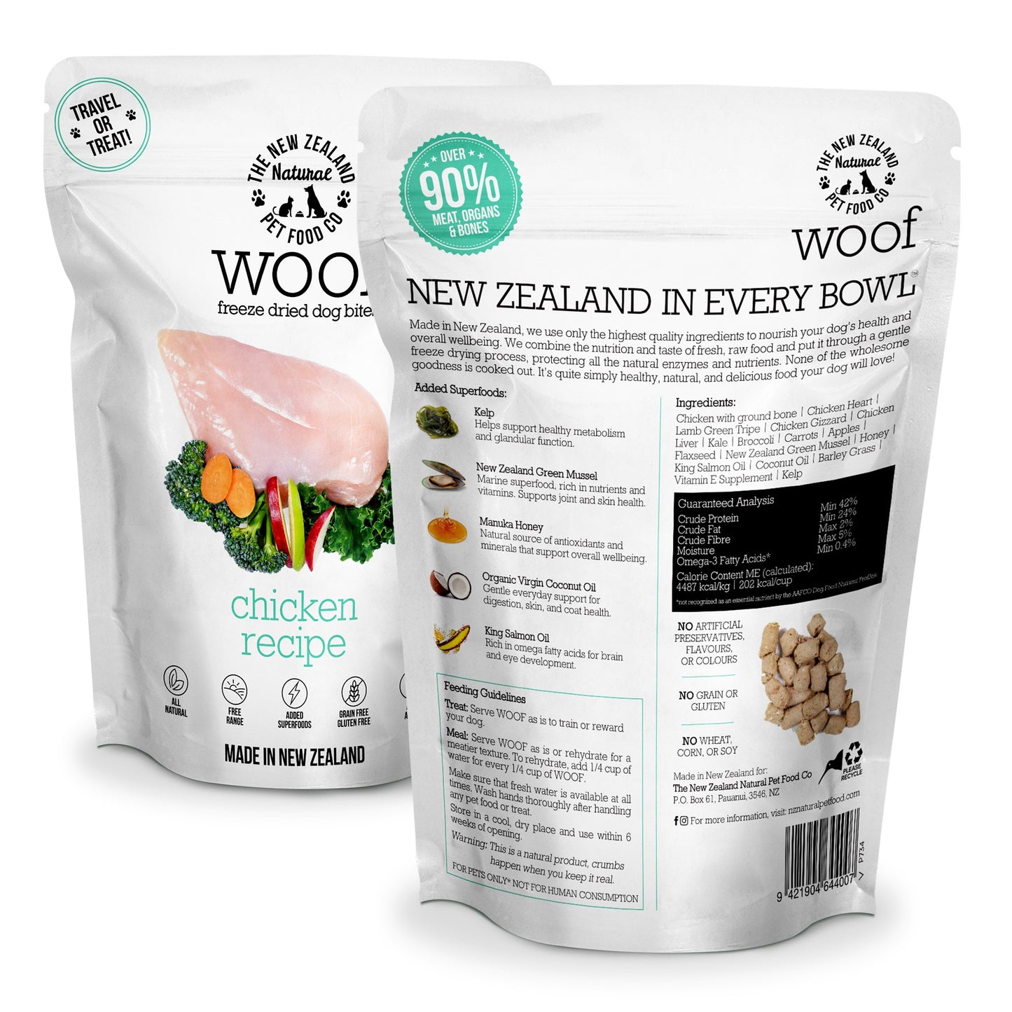 Woof Freeze Dried Chicken Dog Treats