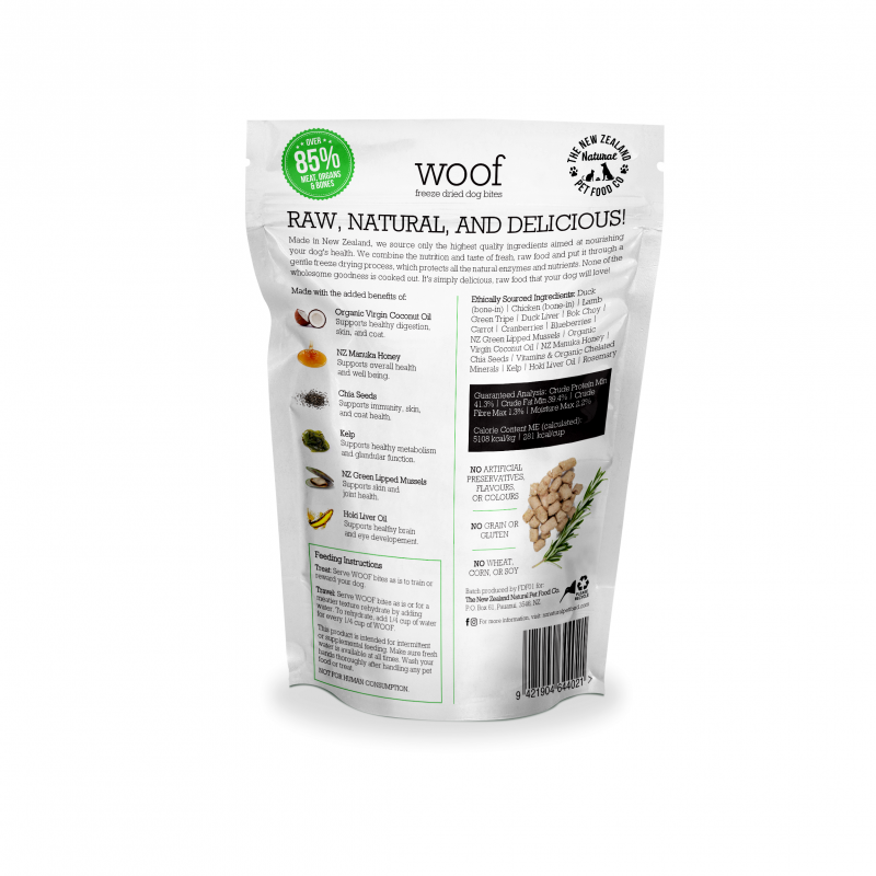 WOOF Freeze Dried Duck Dog Treats
